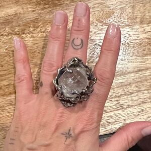 Sterling Silver quartz vintage MANIAMANIA Statement Ring